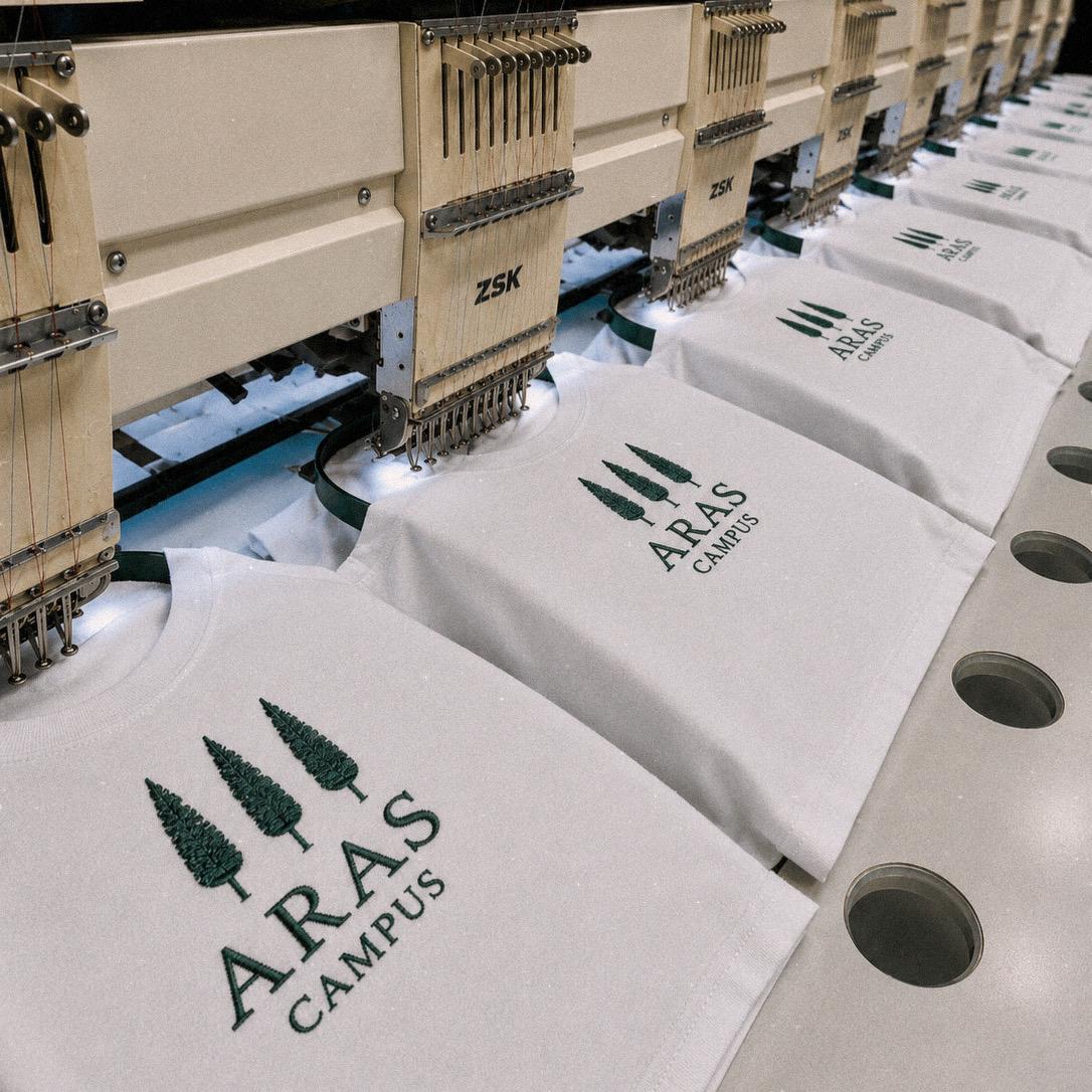 Embroidered in-house. Every garment finished by hand-tuned machines and inspected at every stage.